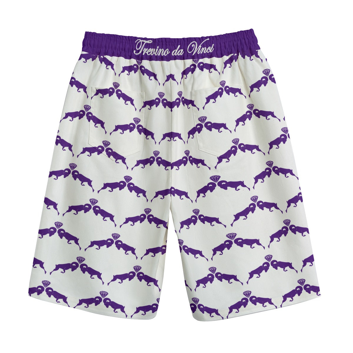 Monogram Shorts - White/Purple