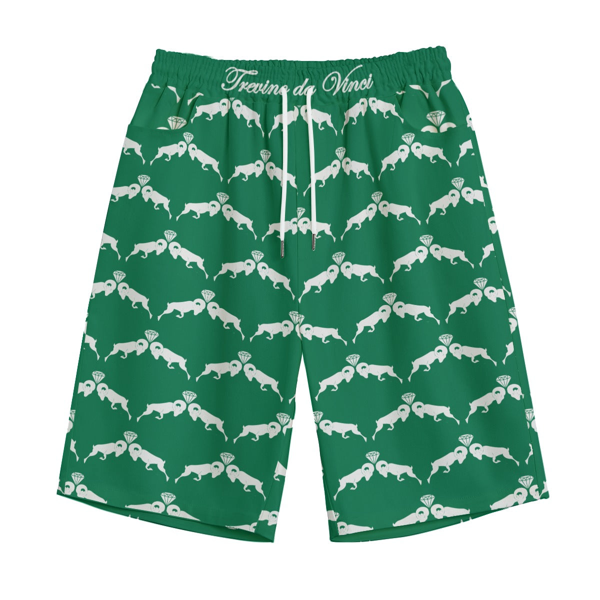 Monogram Shorts - Green/White