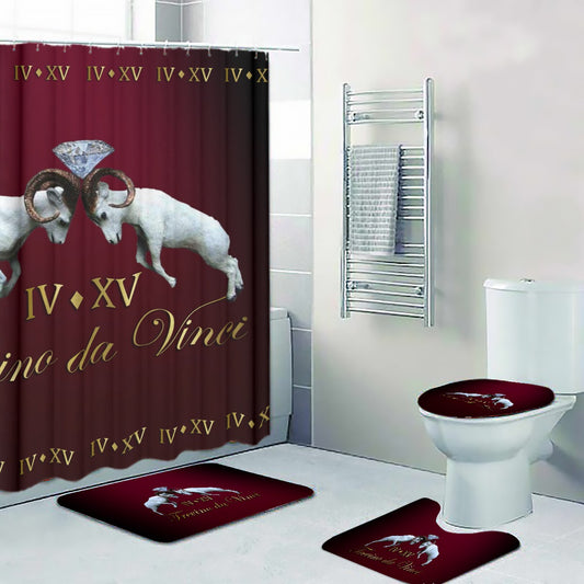 Burgundy - IV XV Four-piece Premium Bathroom Set