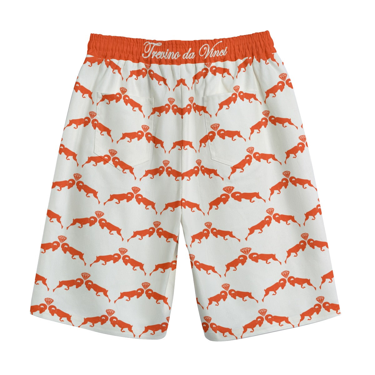 Monogram Shorts - White/Orange