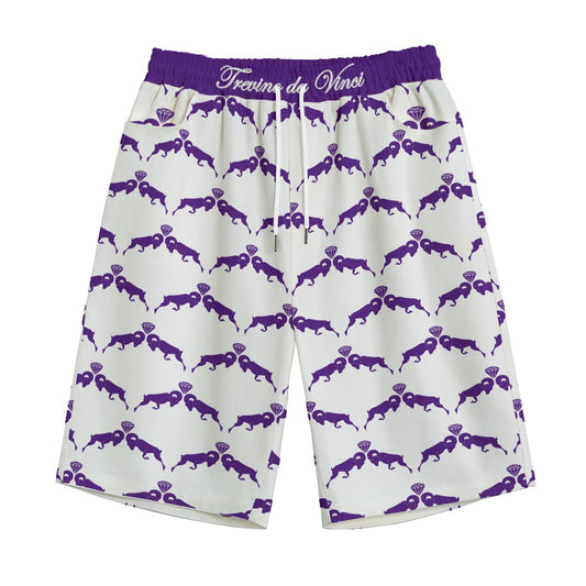 Monogram Shorts - White/Purple