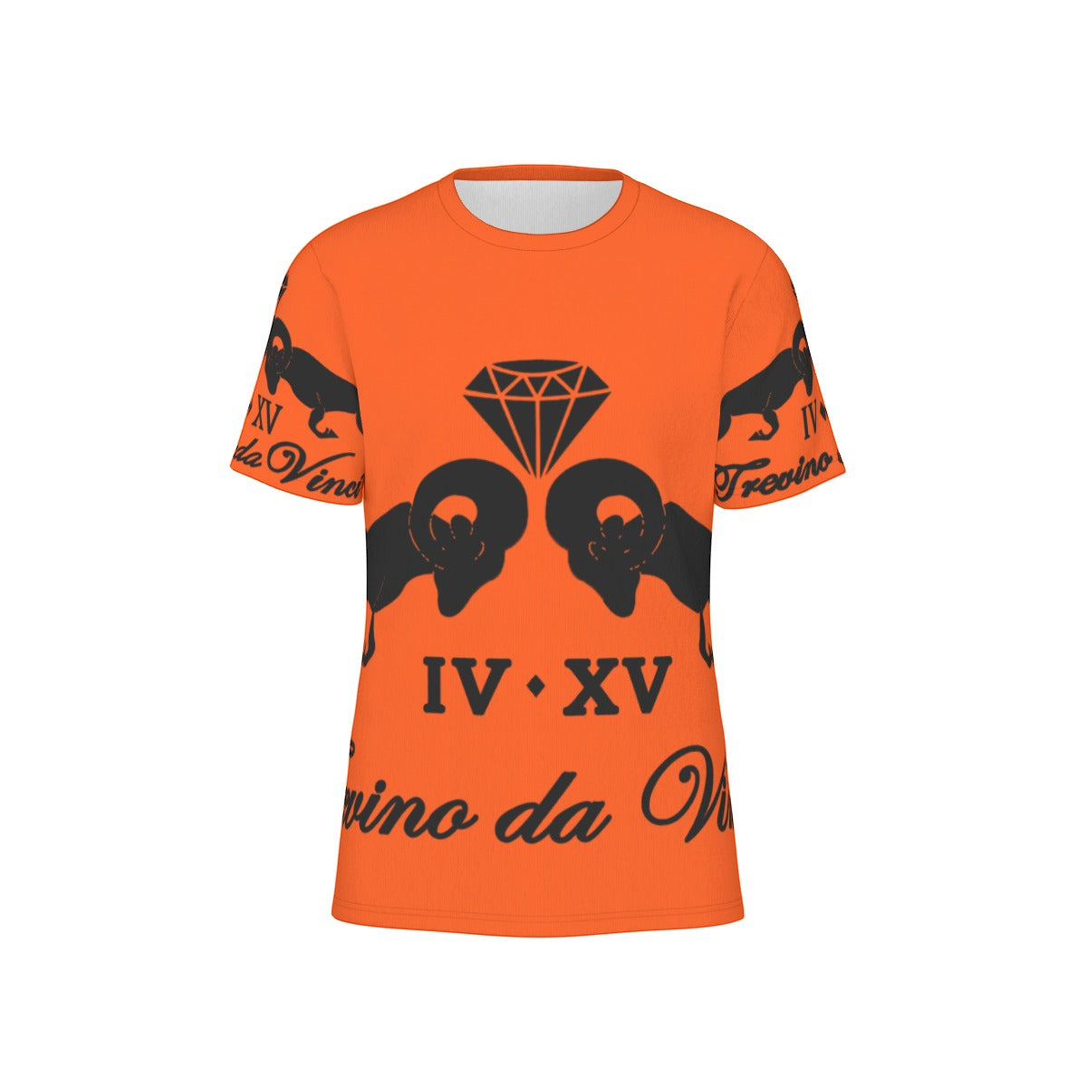 Logo Print Tee - Orange & Black