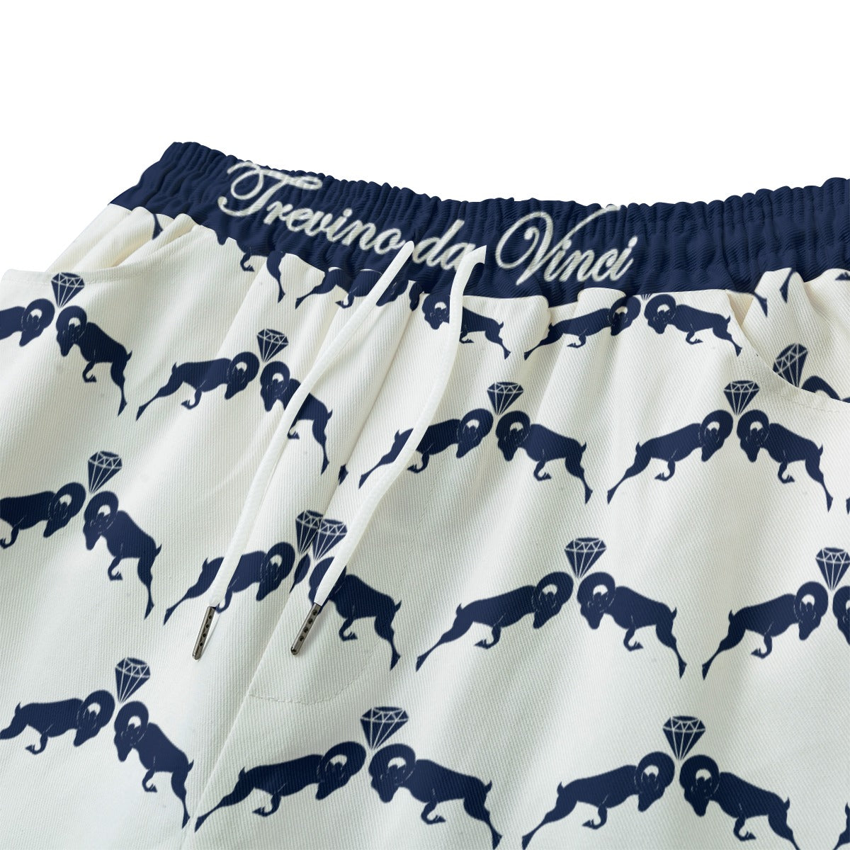 Monogram Shorts - White/Navy