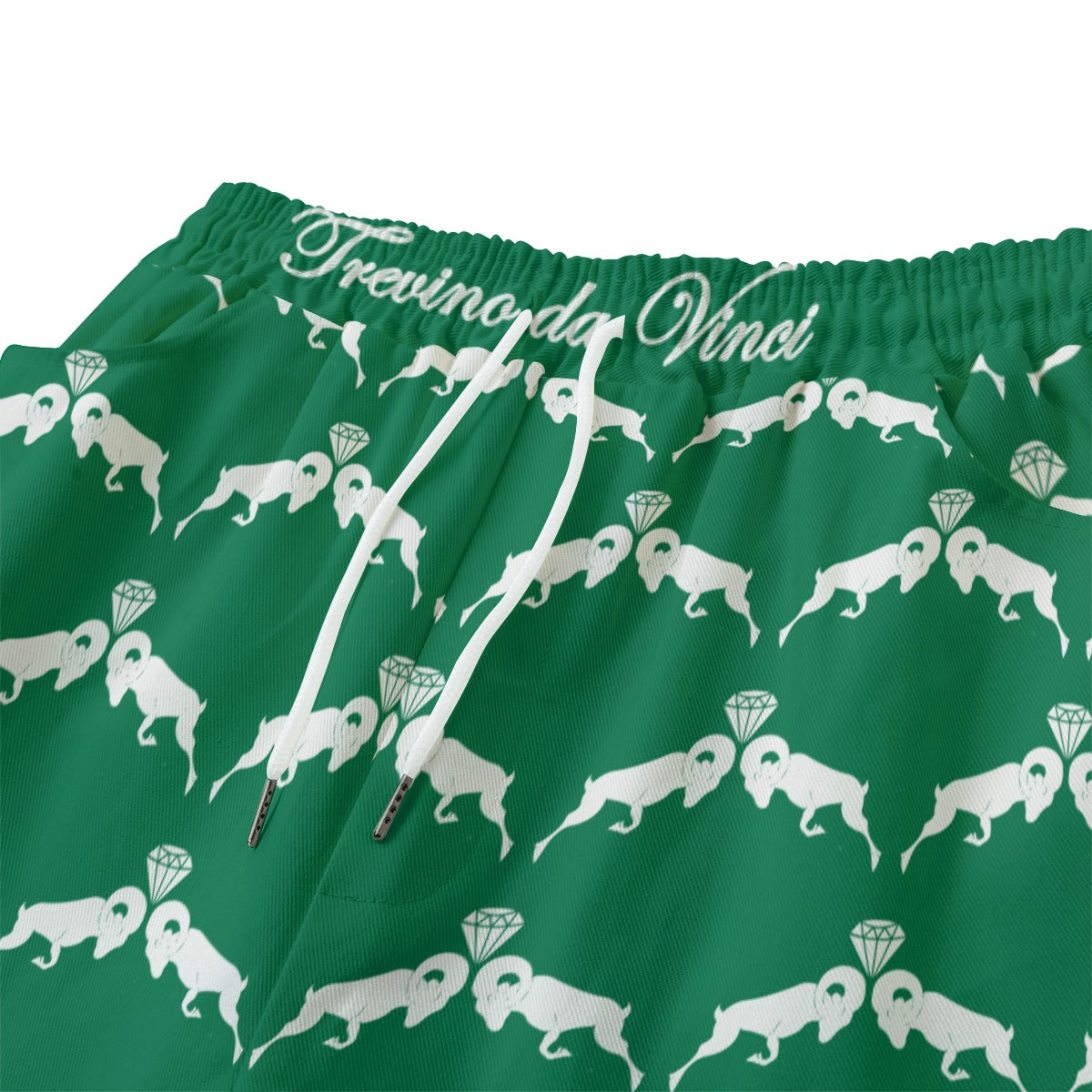 Monogram Shorts - Green/White