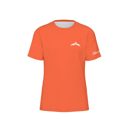 Logo print tee (left chest) - Orange