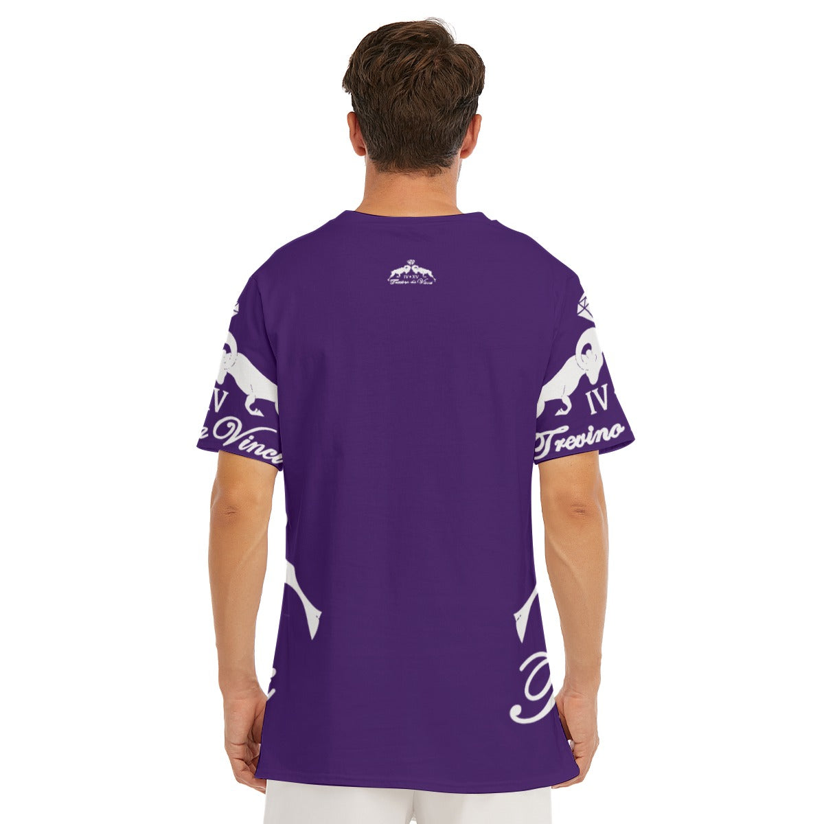 Logo Print Tee - Purple & White