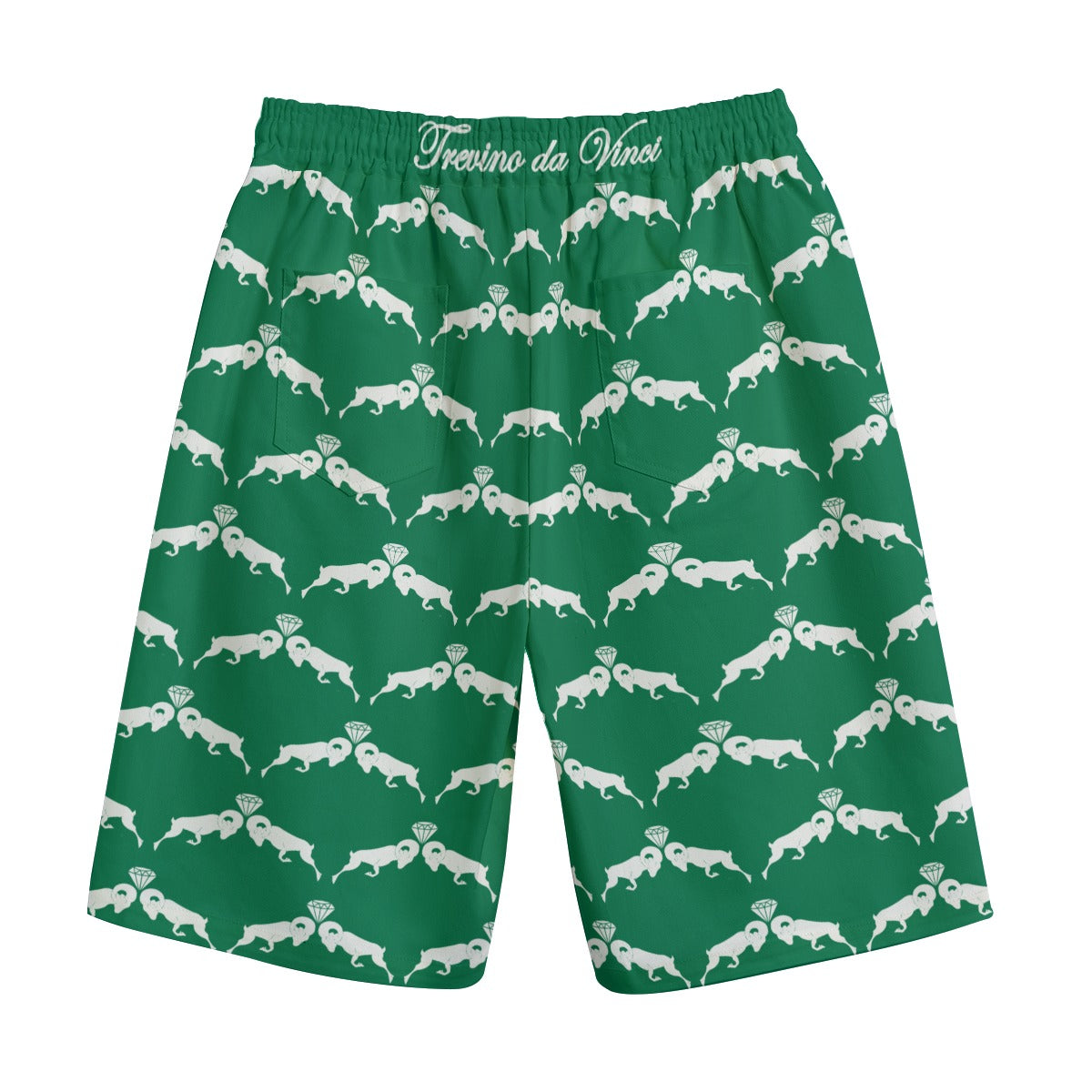 Monogram Shorts - Green/White