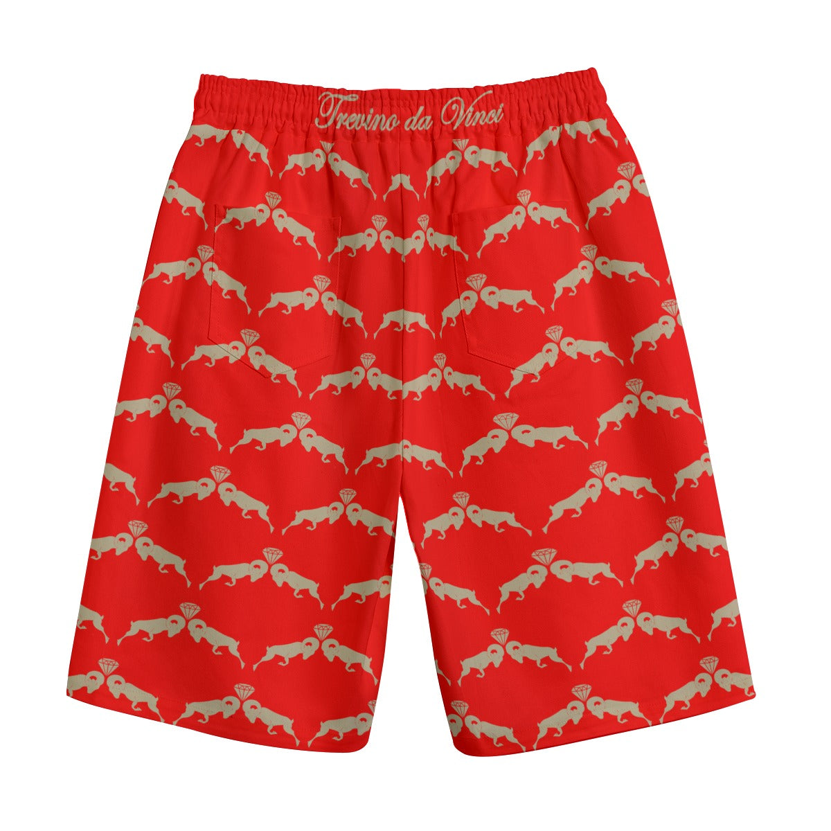 Monogram Shorts - RED/BEIGE