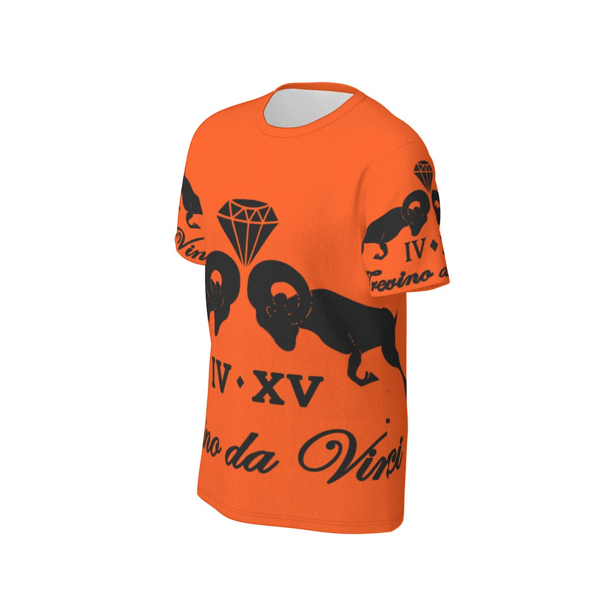 Logo Print Tee - Orange & Black