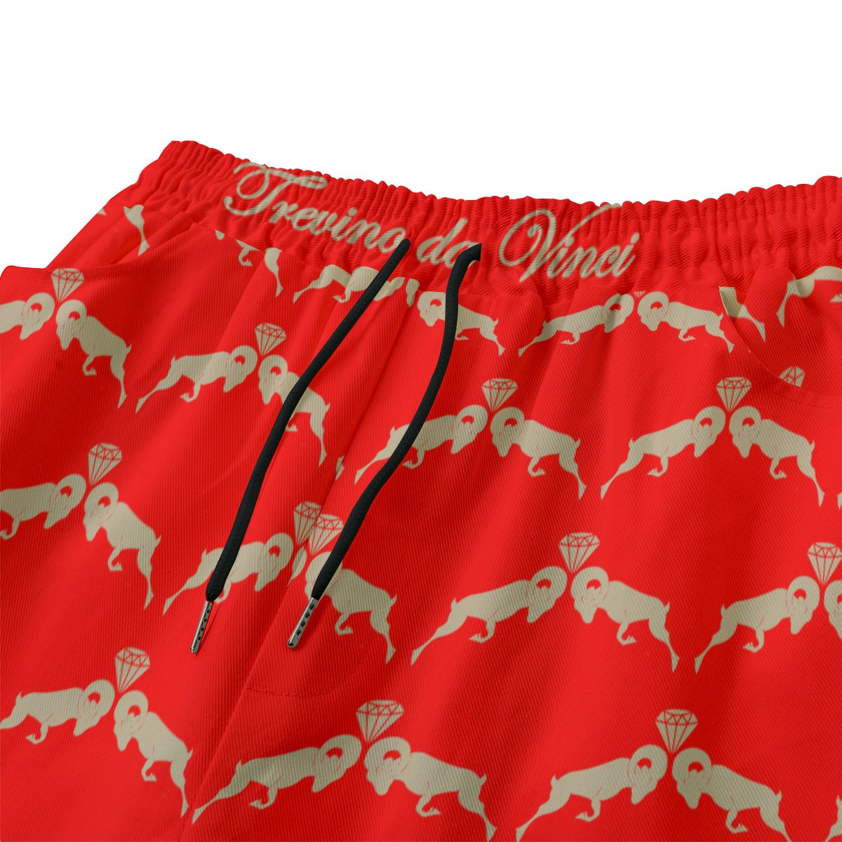 Monogram Shorts - RED/BEIGE