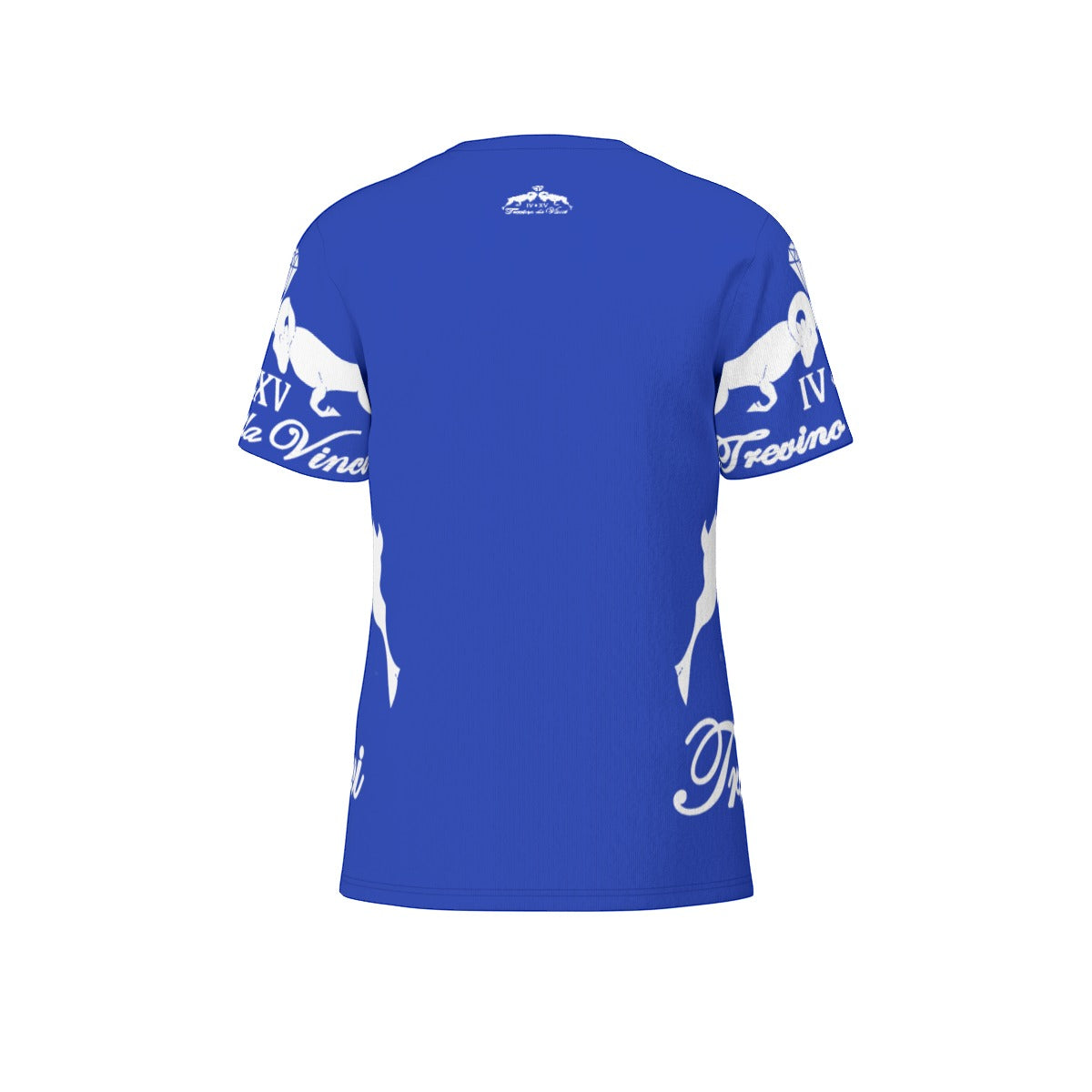 Logo Print Tee - Royal Blue and White