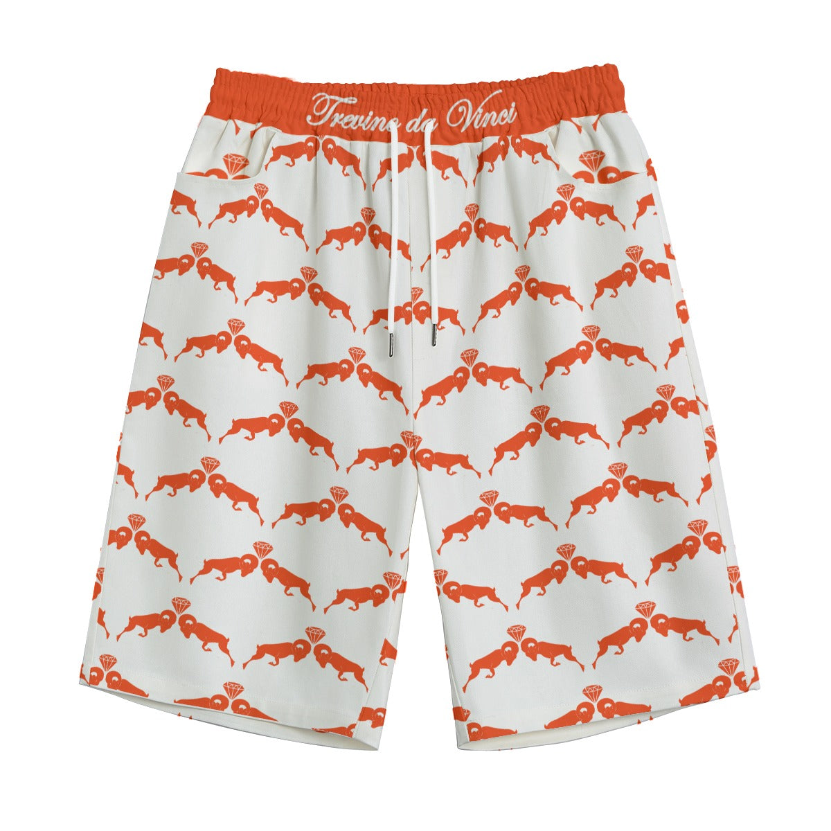 Monogram Shorts - White/Orange