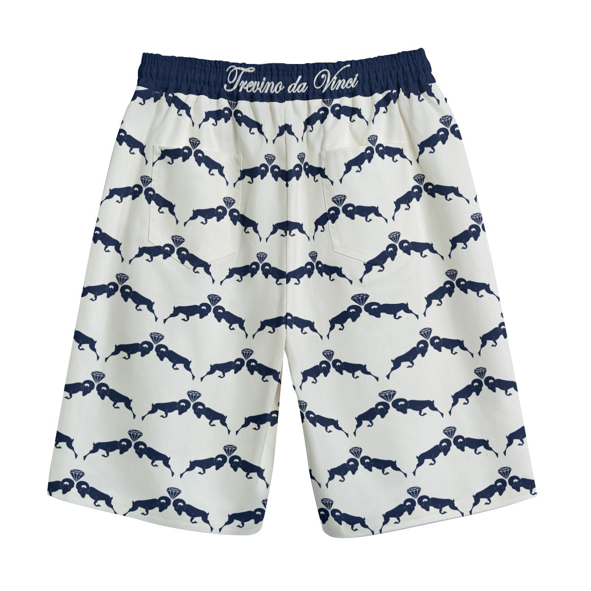 Monogram Shorts - White/Navy