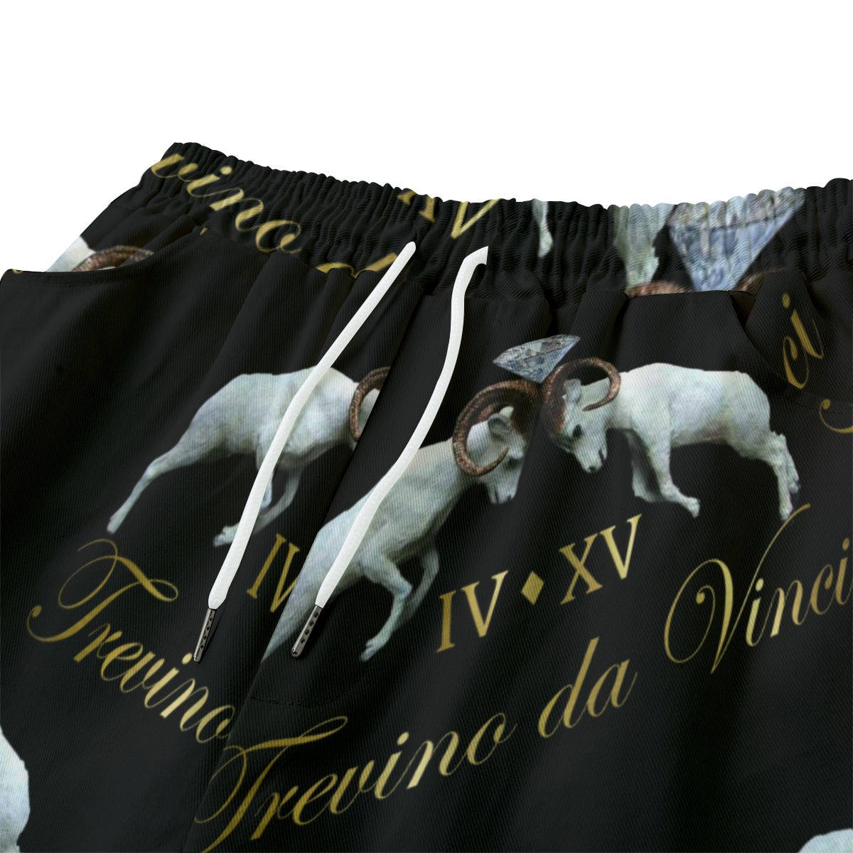 Trevino da Vinci Gold Monogram Shorts