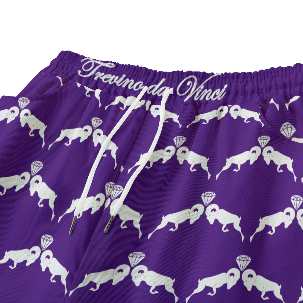 Monogram Shorts - Purple/White