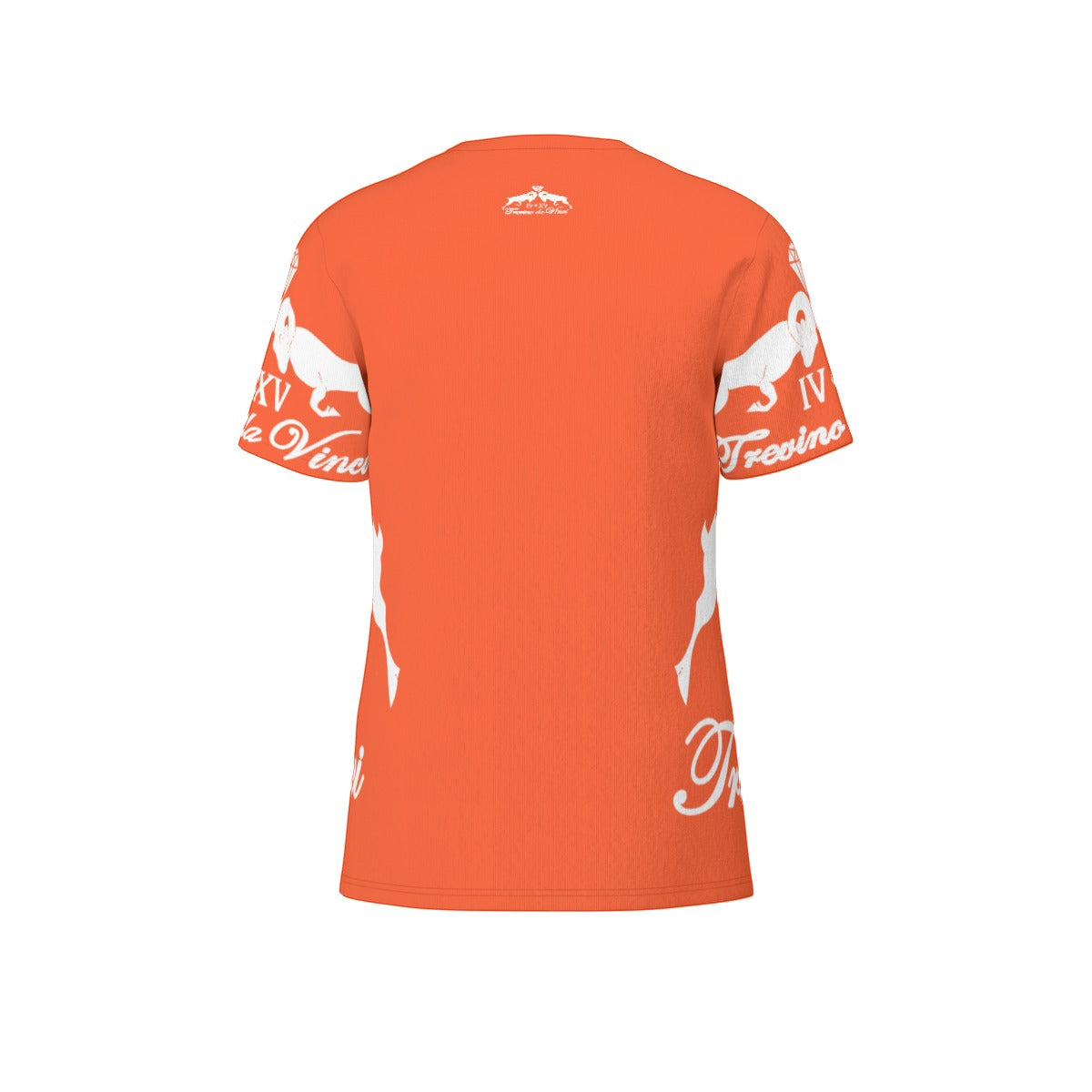 Logo Print Tee - Orange and White