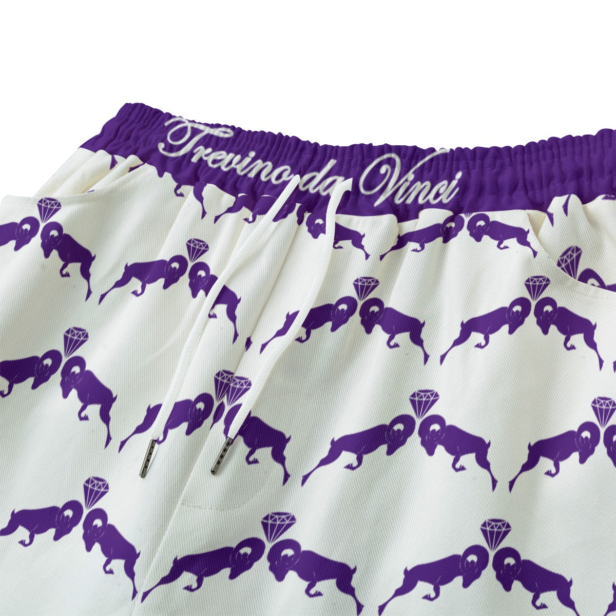 Monogram Shorts - White/Purple