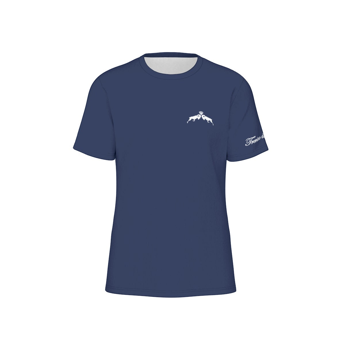 Logo print tee (left chest) - Navy blue