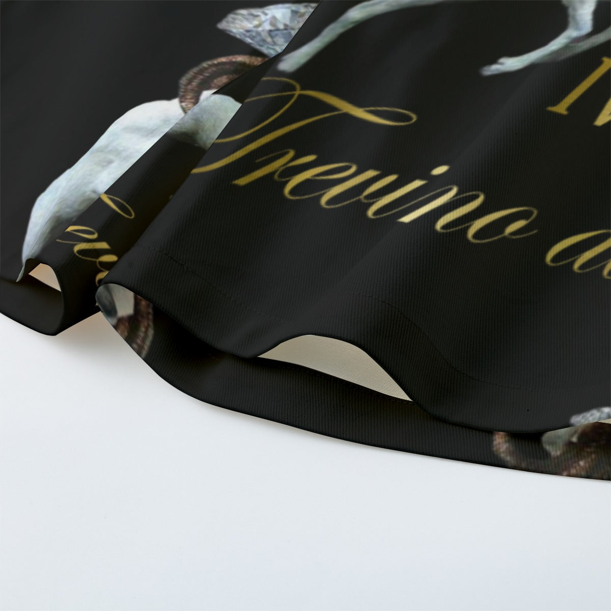 Trevino da Vinci Gold Monogram Shorts