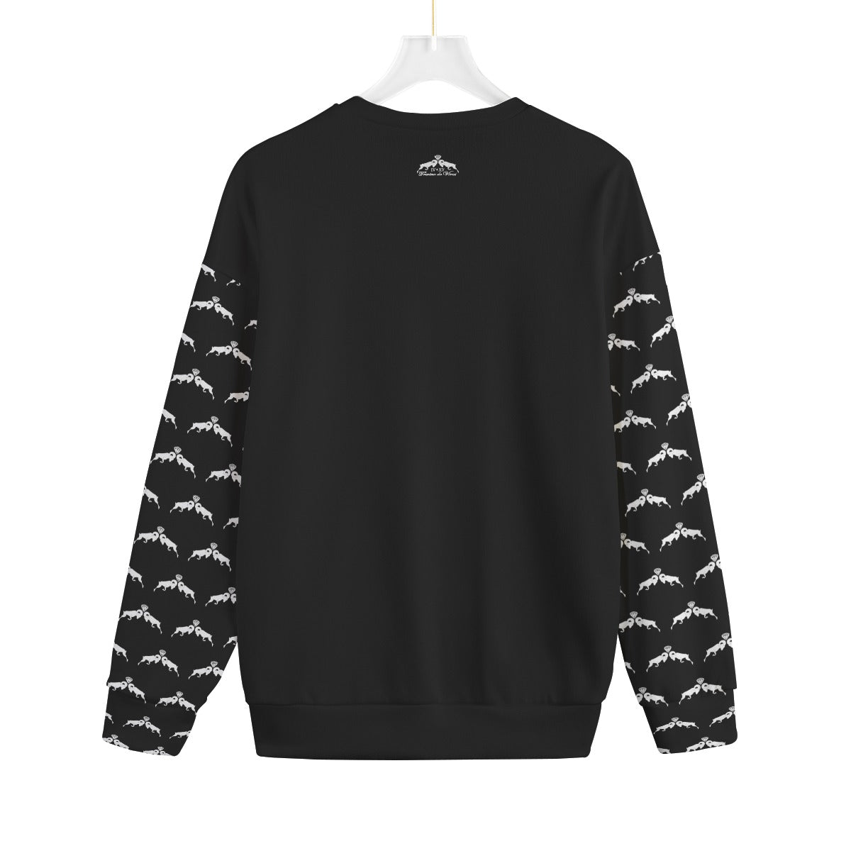 Black - IV XV Unisex Drop-shoulder Knitted Fleece Sweater