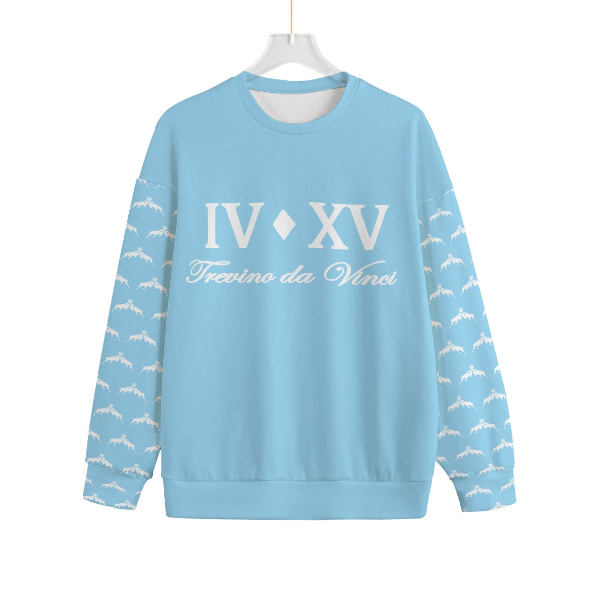 Baby Blue - IV XV Unisex Drop-shoulder Knitted Fleece Sweater